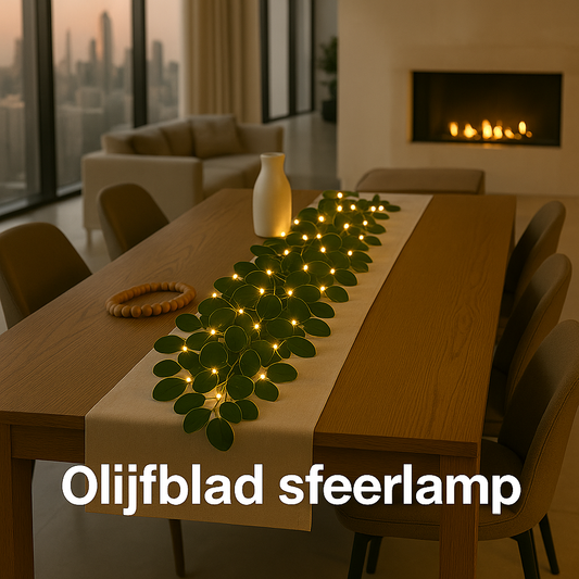 Olijfblad Sfeerlamp met LED-Slinger